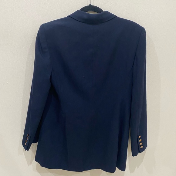 Vintage Ralph Lauren Navy Wool Blazer - Picture 5 of 9